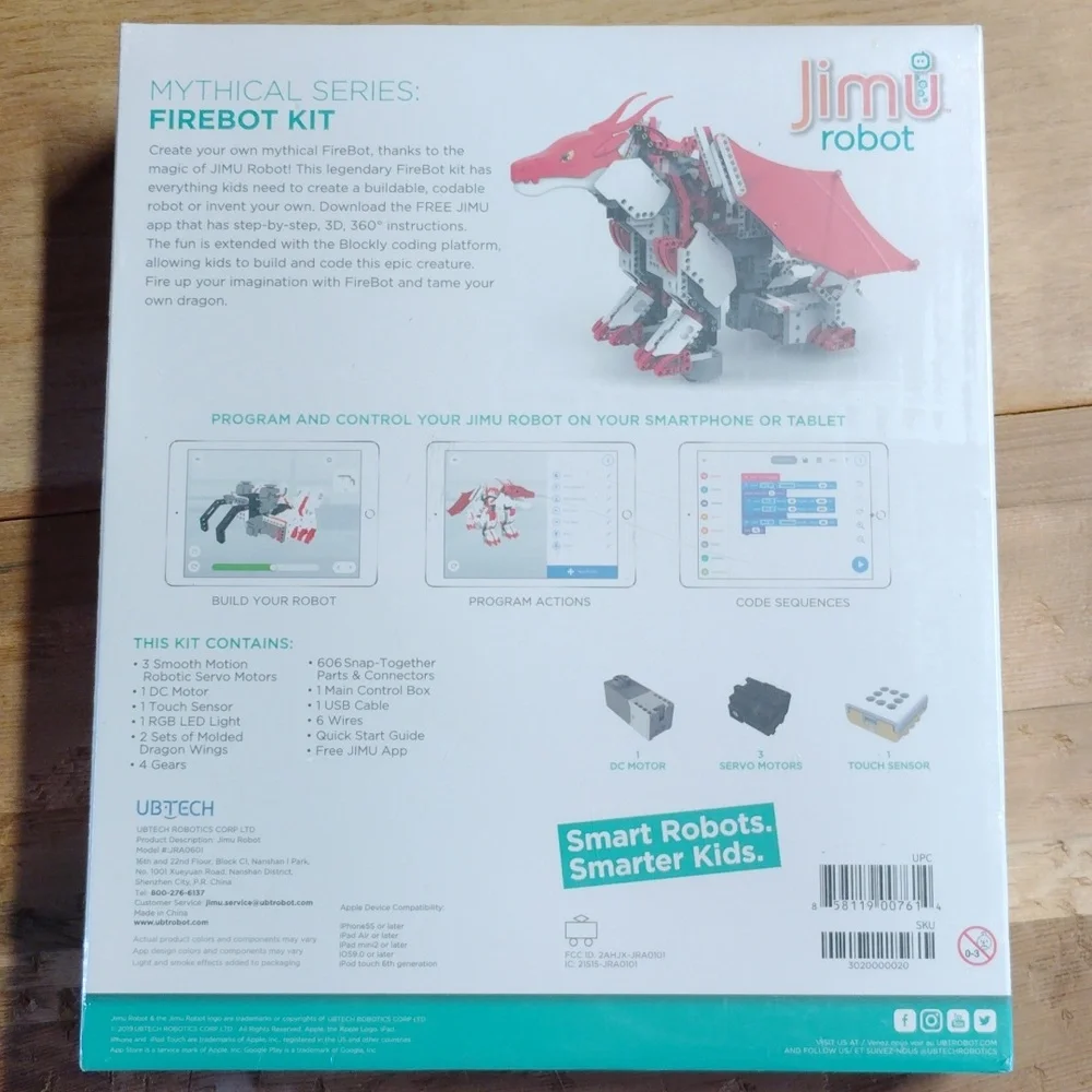 JIMU Robot Mythical Series: FireBot Kit Learn To Code Interactive Block Dragon - Picture 2 of 3